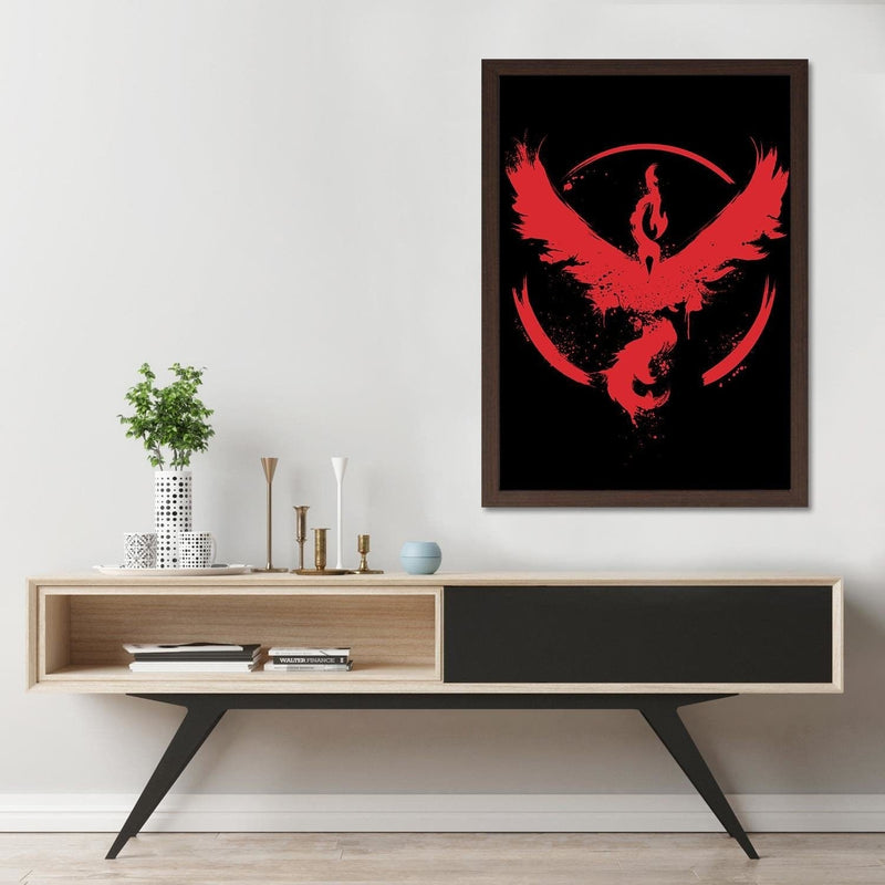 Glezna brūnā rāmī - Valor Bird Red  Home Trends DECO