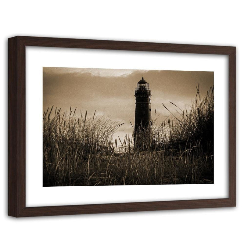 Glezna brūnā rāmī - View Of The Lighthouse 1  Home Trends DECO