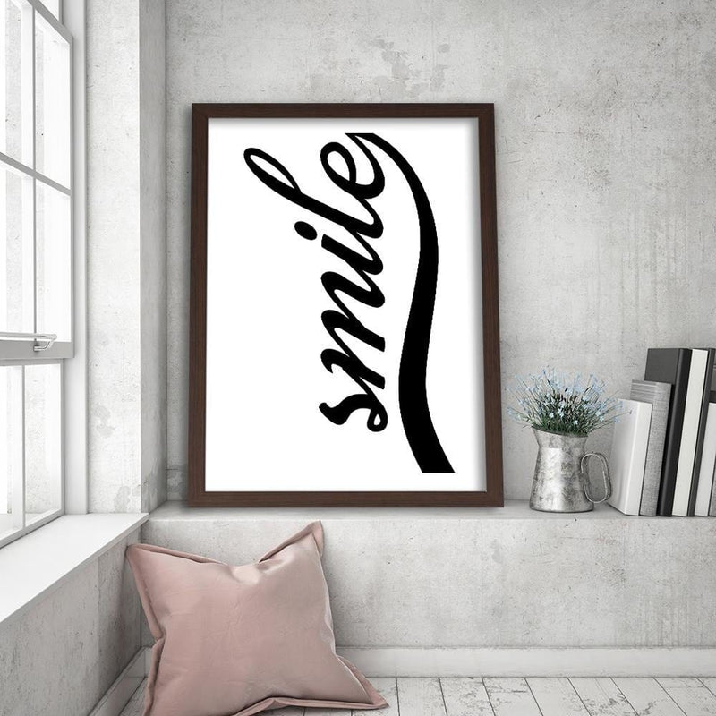 Glezna brūnā rāmī - White Smile  Home Trends DECO