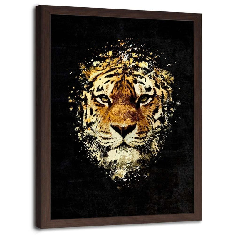 Glezna brūnā rāmī - Wild Tiger  Home Trends DECO