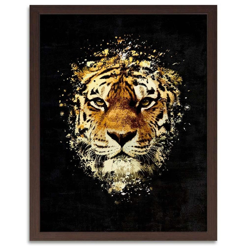 Glezna brūnā rāmī - Wild Tiger  Home Trends DECO