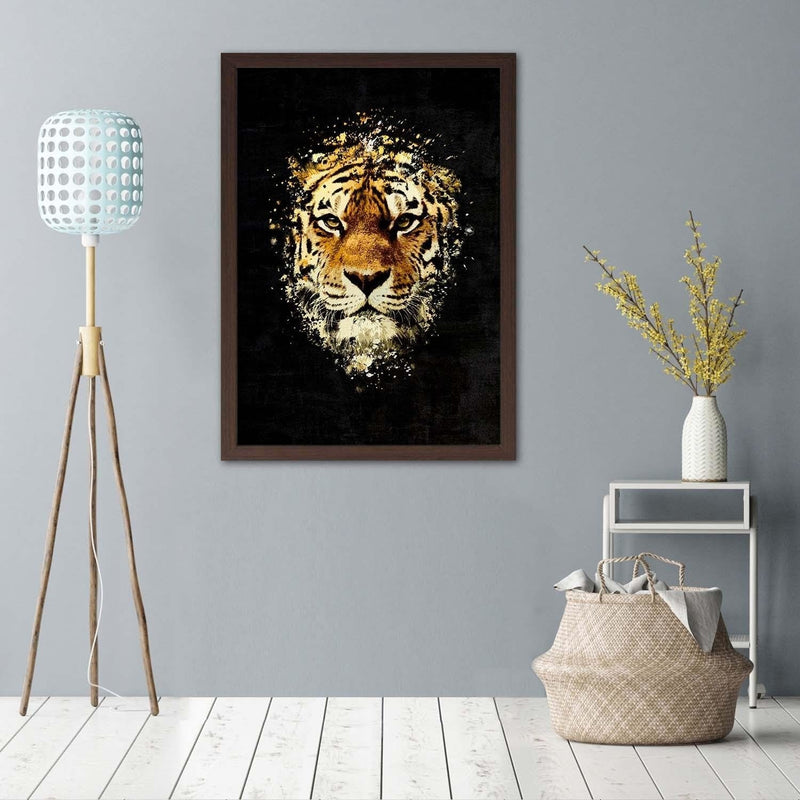 Glezna brūnā rāmī - Wild Tiger  Home Trends DECO