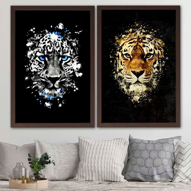 Glezna brūnā rāmī - Wild Tiger  Home Trends DECO