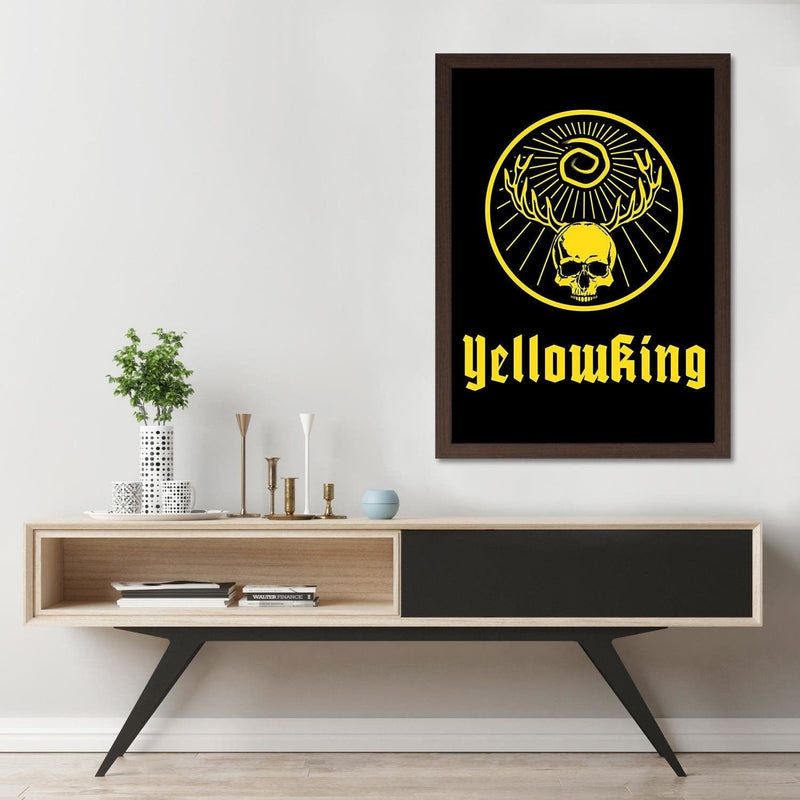 Glezna brūnā rāmī - Yellow King Yellow  Home Trends DECO