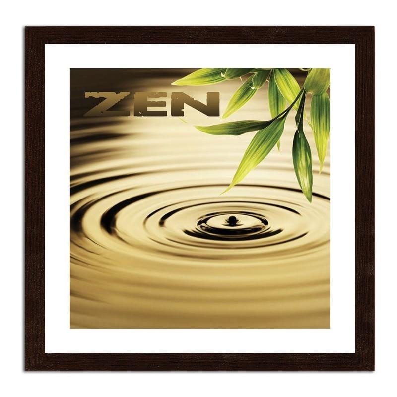 Glezna brūnā rāmī - Zen - the element of water  Home Trends DECO