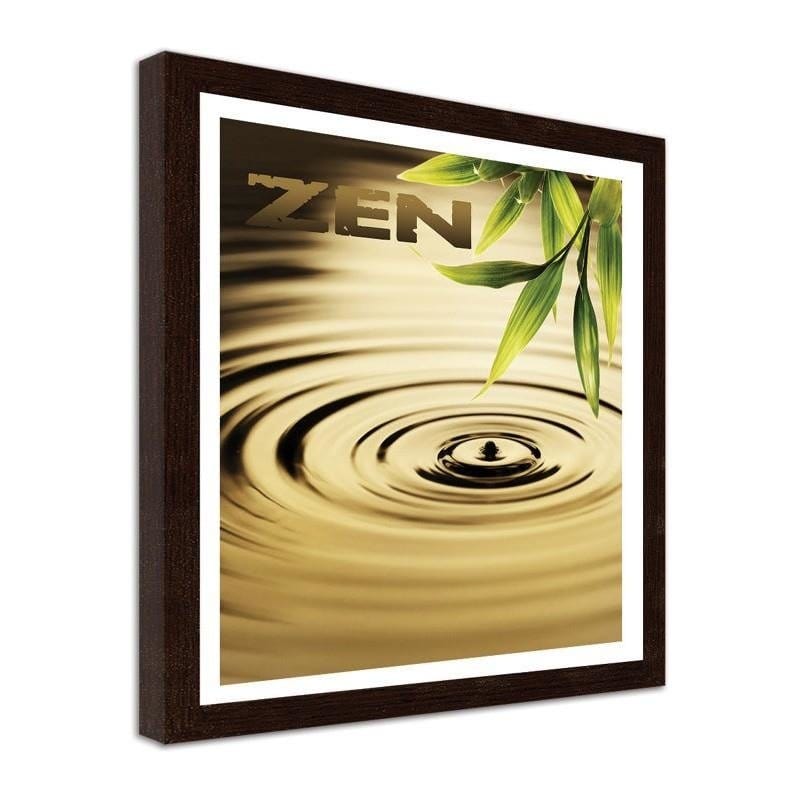 Glezna brūnā rāmī - Zen - the element of water  Home Trends DECO